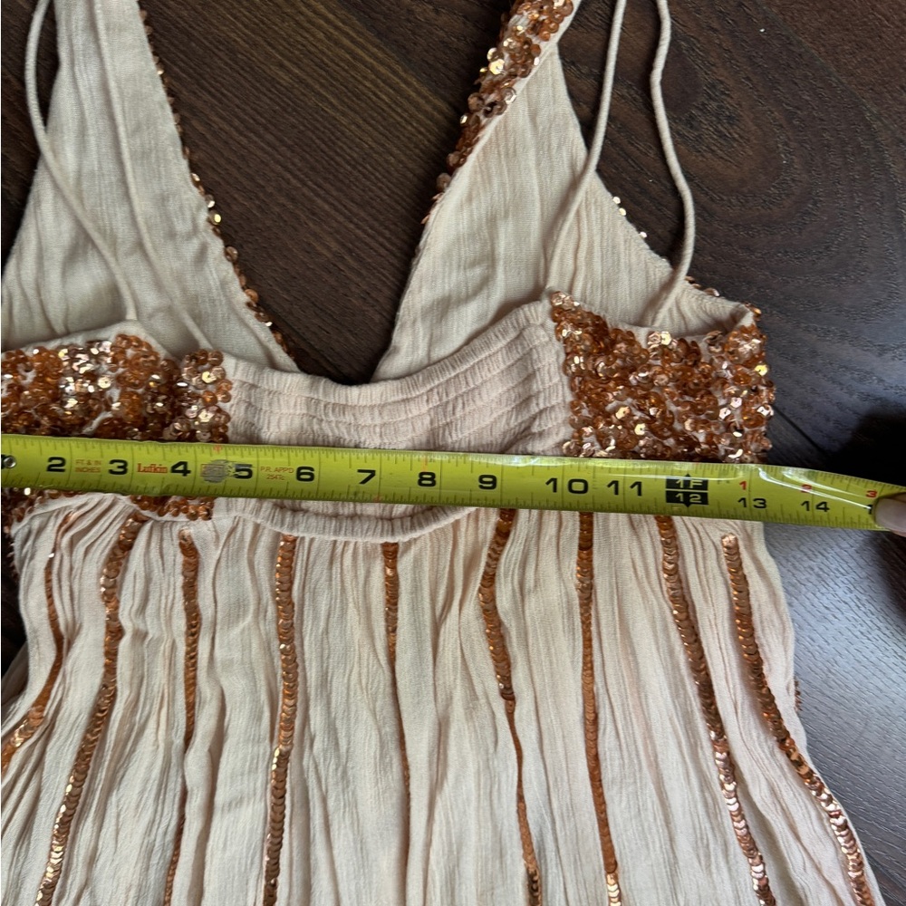 Free People Beige Knit with Bronze Sequins - Picture 7 of 8